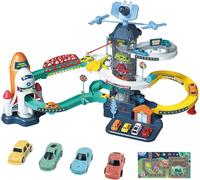 KAJGL-Jouets De Piste Course Pour Enfants,Orbite Spatiale Circuit Voiture Enfant Avec 6 Mini Voitures Pour Garçons Et Filles De 3 Ans-Jouets Éducatifs Pour Enfants D'Âge Préscolaire