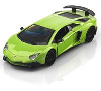 KAJGL-Lamborghini Aventador Lp750-4 Sv Diecast-Échelle 1/36-Véhicules Miniatures-Voitures Jouets-Cadeaux Pour Garçons Et Filles (Vert)
