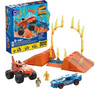 KAJGL-Mega Hot Wheels Coffret De Construction De 226 Pièces Hot Wheels Parcours Tiger Shark Chocs Et Fracas Avec 1 Mini-Figurine De Chauffeur Et 1 Aileron De Requin,Jouet Enfant,Dès 5 Ans,Hkf88