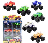 KAJGL-Monsster Truck Véhicules Pour Enfants,6Pcs Monsster Truck Voiture Enfant Voiture Friction Jouets Racer Cars Toy Voiture Friction Push Ensemble De Véhicules Pour Cadeau D'Anniversaire Garçon