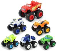 KAJGL-Nickelodeon Blaze& The Monster Machines¿Monster Machines Jouets Trottinettes Voiture¿Crusher Truck Véhicules Jouets Cadeaux Pour Enfants¿Lot De 6