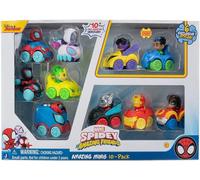 KAJGL-Pack De 10 Mini Voitures Spidey Et Ses Amis Extraordinaires-Dix Incroyables Petites Voitures De 5 Cm-Des Jouets Mettant En Scène Les Spideys De Ton Quartier