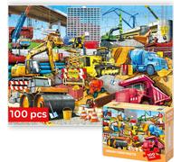 KAJGL-Puzzle 100 Pieces Pour Enfants-Solo Puzzle Enfant Dès 4 5 6 Ans-Jouet Pour Apprendre Les Voitures Pour Filles Et Garçons-Jeux Cadeau Pour Filles Et Garçons 7 8 9