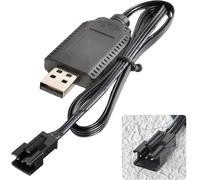 Kajgl-Usb Chargeur Câble Rc Universel Avec Connecteur Sm-3p Plug Pour 2s 7.4v Lipo Batterie,Compatible Voiture Rc Bateau Rc Drone Rc Avions Rc Et Autres Jouets Télécommandés.-Kajgl