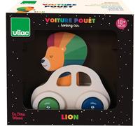 KAJGL-Voiture Pouet Lion-Andy Westface-Jouet Premier Age-1 Voiture En Bois Avec Klaxon Intégré-Jeux D'Eveil Pour Enfant En Bois-Jouet Pour Enfant Dès 18 Mois-7426Y