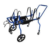 KAJILE Ajustable Support complet 4 Roues Chien handicapé Chaise roulante,Chariot pour animaux compagnie,Handicap des membres antérieurs ou Corps entier paralysie,Réhabilitation Formation,XL