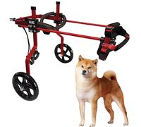 KAJILE Fauteuil Roulant réglable à 2 Roues pour Chien,Taille L-3 pour la rééducation des Pattes arrière des Chiens handicapés,Hauteur 43-53cm,Largeur 19-25cm,Longueur 27-35cm