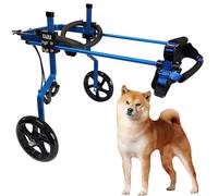 KAJILE Fauteuil Roulant réglable à 2 Roues pour Chien,Taille L pour la rééducation des Pattes arrière des Chiens handicapés,Hauteur 37-55cm,Largeur 19-25cm,Longueur 27-35cm