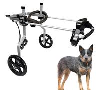 KAJILE Fauteuil Roulant réglable à 2 Roues pour Chien,Taille M-3 pour la rééducation des Pattes arrière des Chiens handicapés,Hauteur 30-41cm,Largeur 13-18.5cm,Longueur 20-28cm