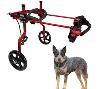 KAJILE Fauteuil Roulant réglable à 2 Roues pour Chien,Taille M-3 pour la rééducation des Pattes arrière des Chiens handicapés,Hauteur 30-41cm,Largeur 13-18.5cm,Longueur 20-28cm