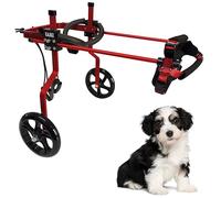 KAJILE Fauteuil Roulant réglable à 2 Roues pour Chien,Taille S-3 pour la rééducation des Pattes arrière des Chiens handicapés,Hauteur 27-33cm,Largeur 12-17cm,Longueur 18-25cm