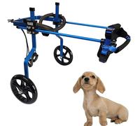 KAJILE Fauteuil Roulant réglable à 2 Roues pour Chien, Taille XS-1 pour la rééducation des Pattes arrière des Chiens handicapés, Hauteur 19.5-26cm, Largeur 14-18cm, Longueur 15-22cm.
