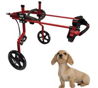 KAJILE Fauteuil Roulant réglable à 2 Roues pour Chien, Taille XS-3 pour la rééducation des Pattes arrière des Chiens handicapés, Hauteur 25-32cm, Largeur 8-12cm, Longueur 15-22cm.