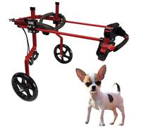 KAJILE Fauteuil Roulant réglable à 2 Roues pour Chien,Taille XXS-1 pour la rééducation des Pattes arrière des Chiens handicapés,Hauteur 18-22cm,Largeur 10-14cm,Longueur 12-17cm