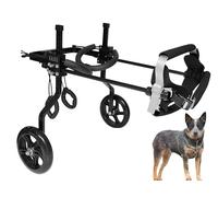 KAJILE Fauteuil Roulant Réglable Chien,Chariot Chien,Entraînement Rééducation des Pattes Arrières du Chien Handicapé,Convient pour Hauteur l’Animal 40-50cm,Largeur 19-25cm,Longueur 27-35cm,L-2