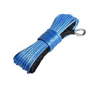 KAKAK Câble de treuil de 15 m, 6 mm, for remorque, capacité de 7700 LB, avec Crochet, en Fibre synthétique Haute ténacité(Blue)