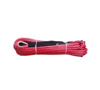 KAKAK Câble de treuil synthétique 10 mm x 30 m avec cosse, 9280 kg, Robuste, for VTT, UTV, SUV Haute ténacité(Red)