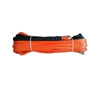 KAKAK Câble de treuil synthétique 3/8" x 100', 20500 LB, for véhicule Tout-Terrain, UTV, SUV Haute ténacité(Orange)
