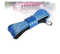 KAKAK Câble de treuil synthétique 4 mm x 15 m, câble de remorquage en Fibre Robuste, Accessoires for Voiture Tout-Terrain, VTT, UTV Haute ténacité(Blue)