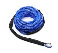 KAKAK Câble de treuil synthétique de Remplacement d'urgence for Camion, Bateau, 7 mm x 15 m, 9300 LB, 12 brins, Accessoires d'extérieur for Voiture Haute ténacité(Blue)