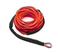 KAKAK Câble de treuil synthétique de Remplacement d'urgence for Camion, Bateau, 7 mm x 15 m, 9300 LB, 12 brins, Accessoires d'extérieur for Voiture Haute ténacité(Red)