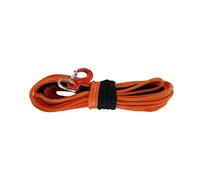 KAKAK Câble de treuil synthétique for Voiture, 12 mm x 30 m, avec Crochet, Robuste, for véhicule Tout-Terrain, VTT, UTV Haute ténacité(Orange)