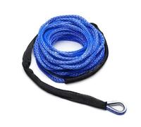 KAKAK Câble de treuil synthétique for Voiture, 15 m x 6 mm, avec Gaine, 3400 kg, Robuste, for VTT, UTV, Tout-Terrain Haute ténacité(Blue)