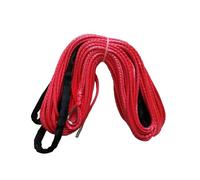 KAKAK Câble de treuil synthétique Robuste for véhicule Tout-Terrain, VTT, UTV, 8 mm x 30 m Haute ténacité(Red)