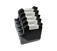 KAKAK Cartouche d'encre Noire À Solvant 1309S 25,4 Mm for Imprimante À Jet d'encre Portable, Séchage Rapide Et Étanche pour Le Code-Barres Texte(5PCS)