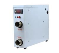KAKAK Chauffe-Piscine électrique 5,5 KW à 18 KW avec écran Tactile numérique et Thermostat for piscines creusées et Hors Sol, spas avec Une efficacité de Chauffage élevée(220,9KW)