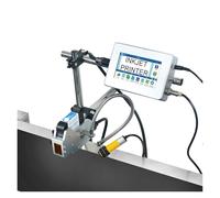KAKAK Imprimante à Jet d'encre Industrielle en Ligne 4,3 Pouces 12,7/25,4 mm for Code-Barres QR, numéro de lot, Logo, Date d'expiration pour Le Code-Barres Texte(25.4mm-1 Nozzle)