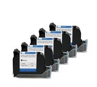 KAKAK Imprimante à Jet d'encre Thermique Portable 12.7mm, Cartouche d'encre à solvant à séchage Rapide, Encre Noire Non chiffrée pour Le Texte, la Date, Le Code-Barres, l'heure, e(5PCS)