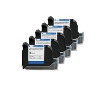 KAKAK Imprimante à Jet d'encre Thermique Portable 25.4mm, Cartouche d'encre à solvant à séchage Rapide, Encre Noire Non chiffrée pour Le Texte, la Date, Le Code-Barres, l'heure, e(5PCS)