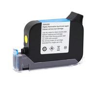 KAKAK Imprimante à Jet d'encre Thermique Portable JS12 JS12M 600 DPI 12,7 mm Cartouche d'encre EcoSolvent à séchage Rapide Mini imprimante Noir Rouge Bleu Blanc pour Le Code-Barres Texte(Red)