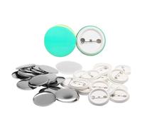 KAKAK Lot de 100 Badges en métal de 25 à 75 mm, Vierges à Monter soi-même for la Fabrication de Badges à Base de Fer. pour des créations Artisanales personnalisées(32mm)