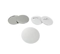 KAKAK Lot de 100 Badges métalliques de 25 à 75 mm, pièces de Rechange for Badges Vierges à Base de Fer pour des créations Artisanales personnalisées(25mm)