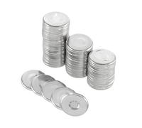 KAKAK Lot de 100 Badges Vierges à Faire soi-même, aimants for réfrigérateur, pièces de Fabrication, Fournitures for Machine à poinçonner pour des créations Artisanales personnalisées(75mm 100PCS)