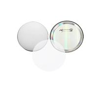 KAKAK Lot de 100 Badges Vierges en métal for Fabrication de Boutons, Dos réfléchissant pour des créations Artisanales personnalisées(100pcs 3.2cm)