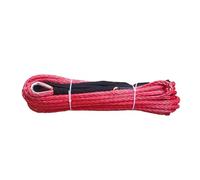 KAKAK Rallonge de câble de treuil synthétique 14 mm x 40 m for véhicule Tout-Terrain, UTV, VTT Haute ténacité(Red)