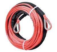 KAKAK Rallonge de câble de treuil synthétique Robuste de 6 mm x 30 m for dépannage Tout-Terrain, Voiture, VTT, UTV Haute ténacité(Red)