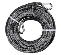 KAKAK Rallonge de câble de treuil synthétique Robuste de 6 mm x 30 m for dépannage Tout-Terrain, Voiture, VTT, UTV Haute ténacité(Black)