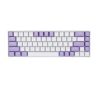 KAKAKE 60% 68 Touches 3.0 Clavier Mécanique Portable Clavier de Jeu Compact Commutateur Bleu Anti-Image Fantôme Coque Inférieure Blanche