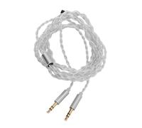 KAKAKE Câble Adaptateur pour Casque, Longueur de 49,21 Pouces, Cordon de Remplacement Double 3,5 Mm Mâle vers 2,5 Mm, 3, 4,4 Femelle, Câble pour Ordinateur Compatible avec MDR-Z7 Z7M2 Z1R, (Argent)