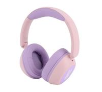 KAKAKE Casque Bluetooth LED coloré pour Enfants avec Limite de Volume Sûre et Temps de Lecture de 25 Heures, Idéal pour Les Voyages et Le Sport, Léger et Confortable (Rose)