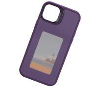 KAKAKE Coque de Téléphone Smart Ink avec Support Réglable et NFC pour des Mises à Jour Faciles des Images, Protection TPU Durable pour 14 Plus (Violette)