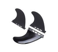 KAKAKE Jeu D'ailerons de Planche de Surf en PVC Robuste, pour Planche à Pagaie Longboard et Shortboard, Conçu pour Une compatibilité Polyvalente avec Les Planches de Surf (Noire)