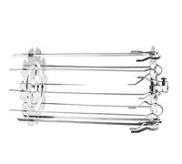 KAKASEA Brochettes Rotatives Tourne Broche Rotissoire en Acier Inoxydable 304, Pique Alimentaire pour Barbecue, Friteuse à Air, Brochettes d'Agneau, Accessoire de Four Électrique