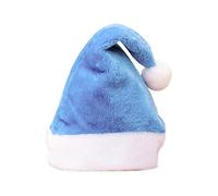 KAKASEA Chapeau de Père Noël unisexe confortable et créatif pour adultes et enfants pour les fêtes de fin d'année, bleu lac