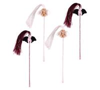 KAKASEA Joli jouet à mâcher pour félins d'intérieur Jouet amusant Blingbling Pompons Rod Fournitures