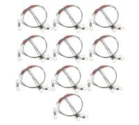 KAKASEA Lot de 10 bas de ligne de pêche en acier inoxydable pour pêche en mer